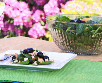 Spinat-Blaubeeren-Salat mit nur 7 g Kohlenhydraten